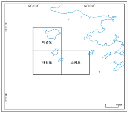 1:100,000 백령도 도폭의 지질도 도안