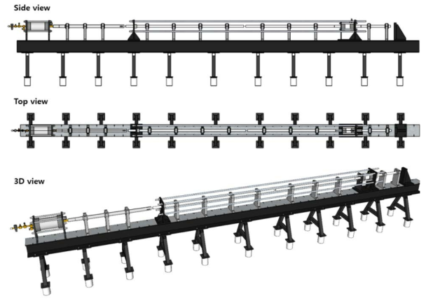 SHPB 실험장치 3차원 설계도
