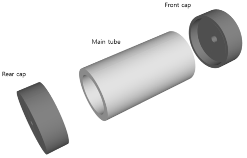 Gas gun – Cylinder 3D view