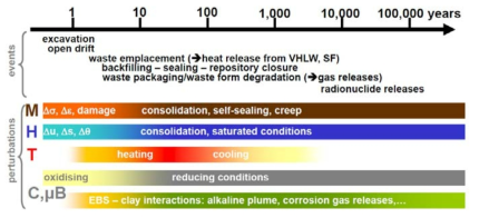 Thermal, hydrological, mechanical, and chemical perturbations of engineered and natural barriers during lifetime of a geologic repository of high-level nuclear waste (Sillen, 2012)