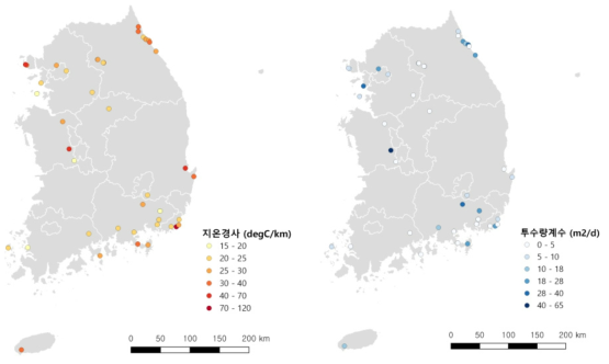 온천주제도(지온경사, 투수량계수 기준)