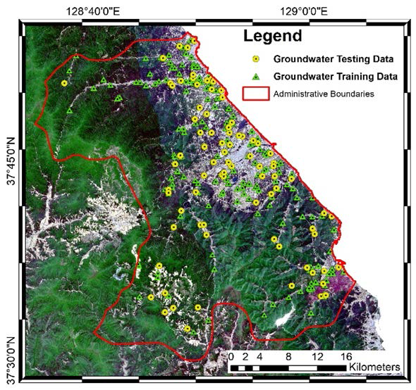 Optical image of the study area in Gangneung-si acquired from the Sentinel-2 satellite