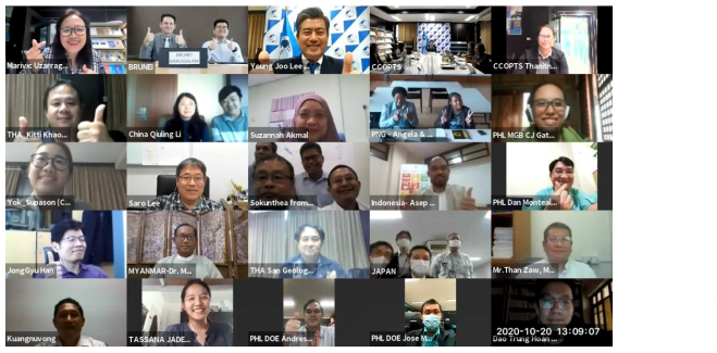 Participants of the CCOP GDR Project First Virtual Workshop