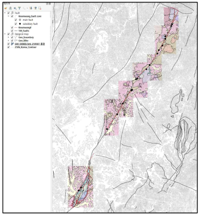 금왕단층 기하 특성을 파악하기 위한 선행연구 자료 수집