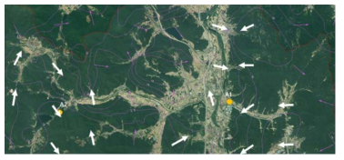 모니터링공 주변 지하수유동체계(국가지하수정보센터)