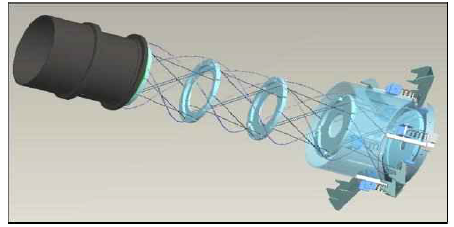 Coilable mast가 사용된 PRISM