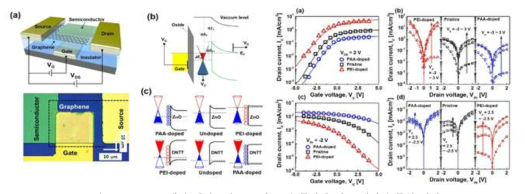 그래핀 배리스터 구조와 도핑 물질에 따른 전기적 특성 변화