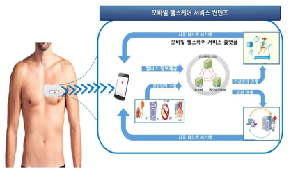 모바일 헬스케어 서비스 관련 모식도