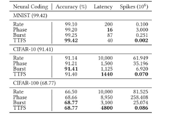 MNIST, CIFAR-10, CIFAR-100에 대한 neural coding 적용 결과