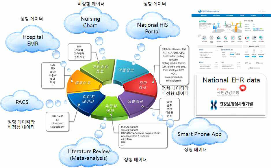 대사증후군 관련 수집 데이터 항목