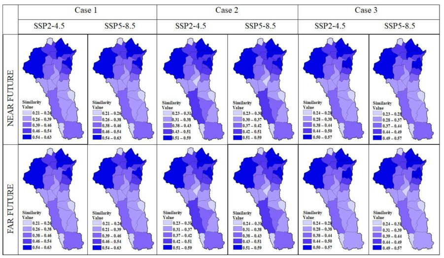 Averaged relative closeness of candidate sites to water quantity by Fuzzy TOPSIS