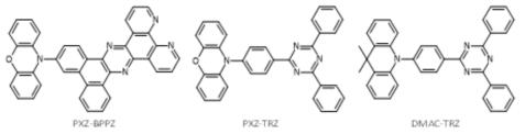 DMAC-TRZ, PXZ-TRZ, PXZ-BPPZ의 Lewis structure