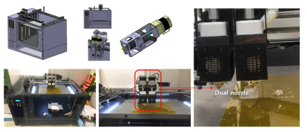 스크류 일체형 듀얼 노즐 3D 프린터