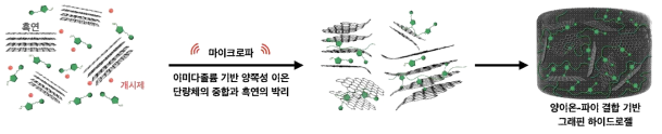 양이온-파이 결합 기반 그래핀 하이드로젤 합성 방법