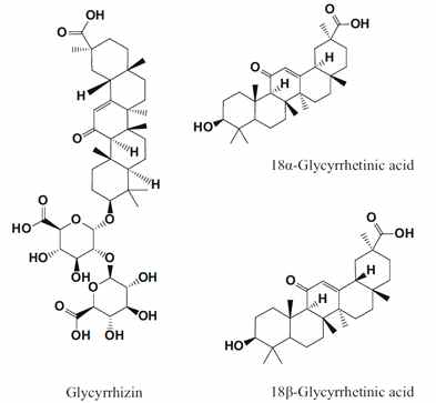 톳 (25 kg)을 메탄올로 추출한 후 RP C18 오픈 컬럼 크로마토그래피를 이용하여 glycyrrhizin (5.1 mg)을 분리하였다. Glycyrrhizin의 구조는 1H, 13C-NMR을 이용하여 결정하였다