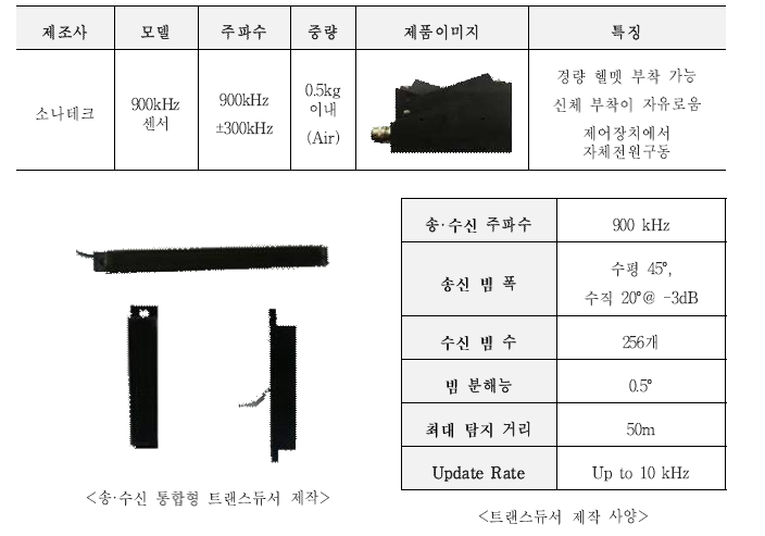 소나센서 제원