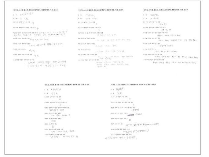 Display 개선장비 시연 참여 소방대원 설문조사