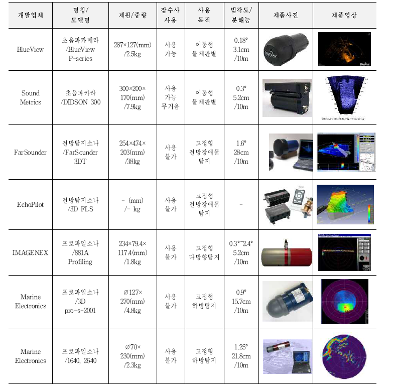 국외 수난구조 탐색시스템 현황