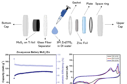 아연 수계 배터리 구현을 위한 음극(Zinc foil)과 양극(MoS2) 소재를 통한 coin cell test 결과