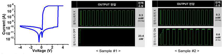 I-V curve data 및 Ring oscillator 동작