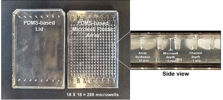 Specification of the PDMS-based Microwell Fluidic Array