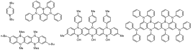 1,4-Azaborine의 다양한 구조의 예