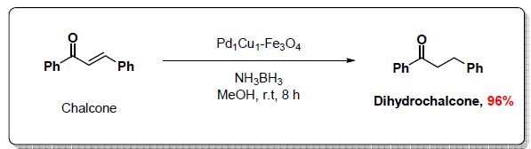PdCu-산화철 나노 촉매를 이용한 불포화 카모닐 화합물의 환원반응