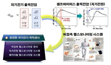 자기전기 출력전압 및 본 연구개발의 개념도