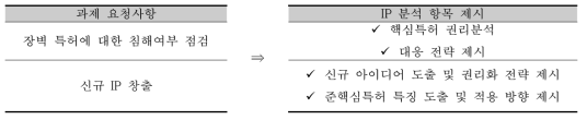 핵심 IP 분석 항목 및 목표