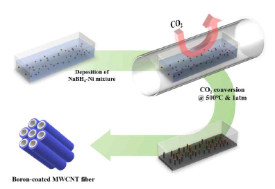 보론이 도핑된 CO2-derived carbon nanotube(BCCNT) 합성