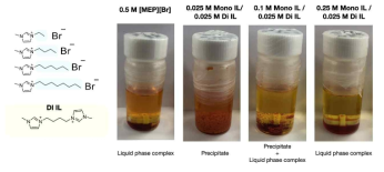 이가성 이미다졸 이온성 액체 합성 및 poly-bromide와의 complex