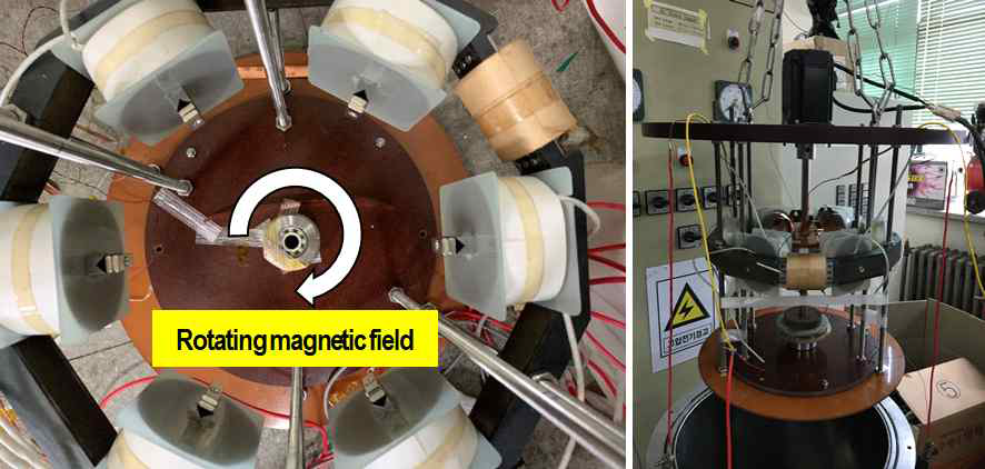 능동형 비접촉식 초전도 여자장치의 충전제어용 회전자부 제작품