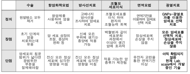 암 치료 방법에 대한 정의, 효과, 부작용