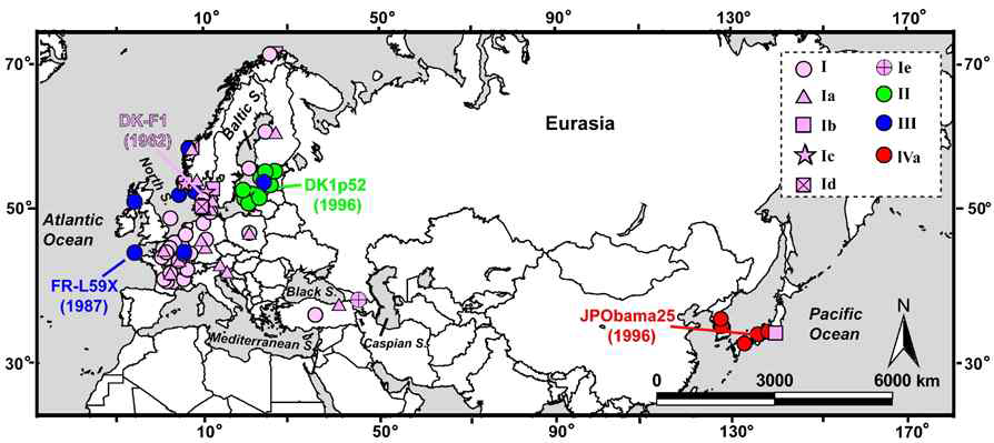 Distribution of VHSV