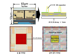 3D capacitor 기술을 이용한 자극 및 감지 겸용 소자 설계 및 구성