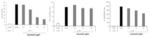 The effect of isocoumarin on NO production, IL-16 and TNF-α in Raw 264.7 cells