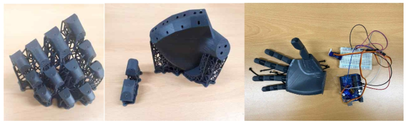 3D 프린팅 전자손 조립 및 아두이노 보드 연결