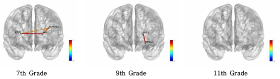 Brain network development model in the process of ‘Conflict’ in adolescents