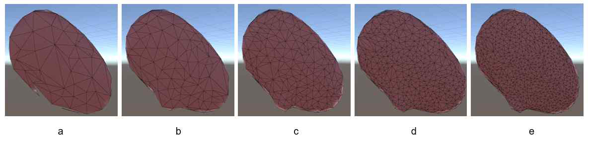 Cutting Mesh Refine 해상도별 비교