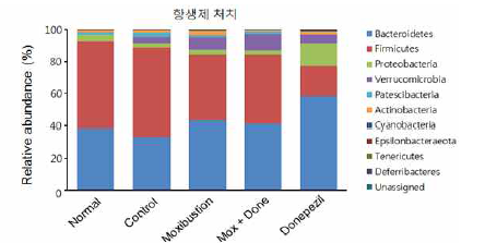 항생제 처치 장내미생물 분석