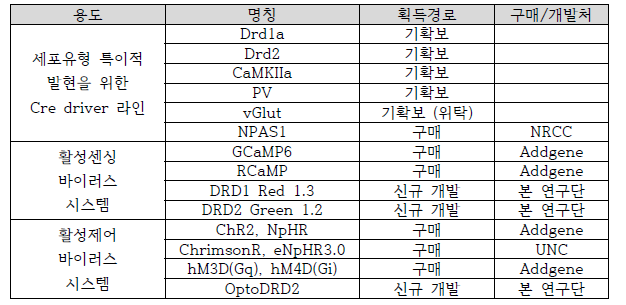세포유형 특이적 단백질 발현을 위하여 구축된 실험동물 및 바이러스 시스템