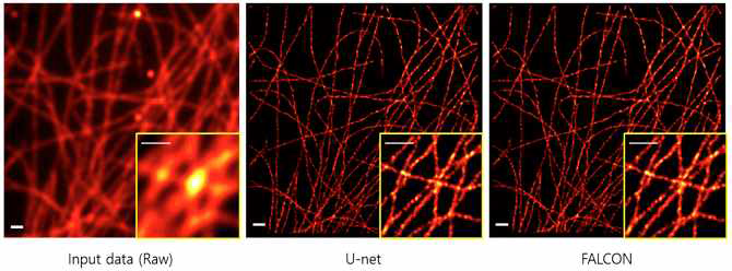 FALCON과 인공지능 기반 (U-Net) 영상 복원의 비교