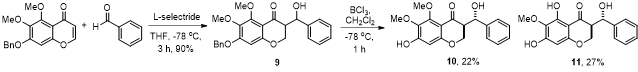 L-selectride를 이용한 reductive aldol reaction 접근법