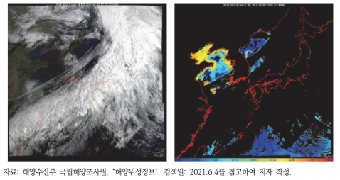 GOCI-Ⅱ 영상 및 산출물 예시