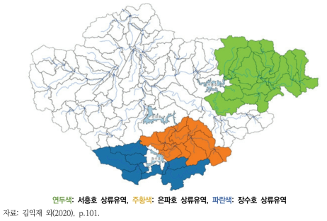 재령강 유역 내 댐 상류유역