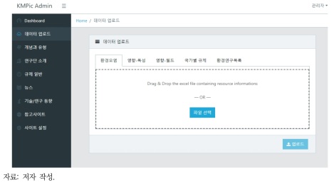 관리자 모드 데이터 업로드