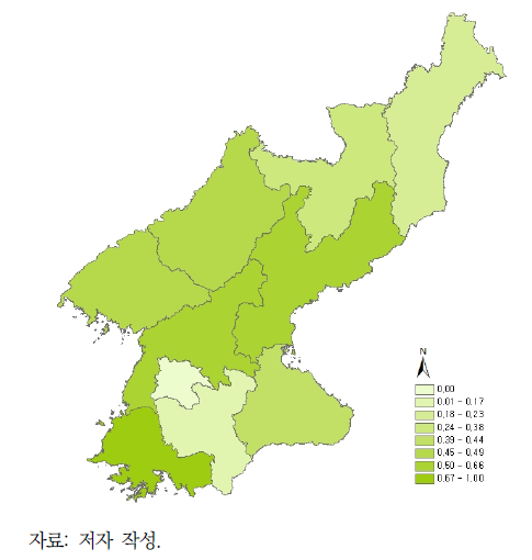 북한의 기후변화 리스크 시범 검토 결과