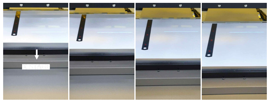 폴리곤 스캐너-UV 레이저 응용 선 패턴 조사 테스트