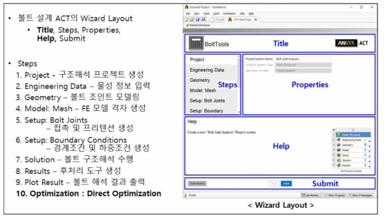 ANSYS ACT 기반 Wizard Layout