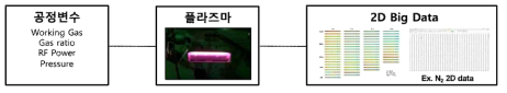 플라즈마 2차원 공간분포 Big Data 구축 개념도